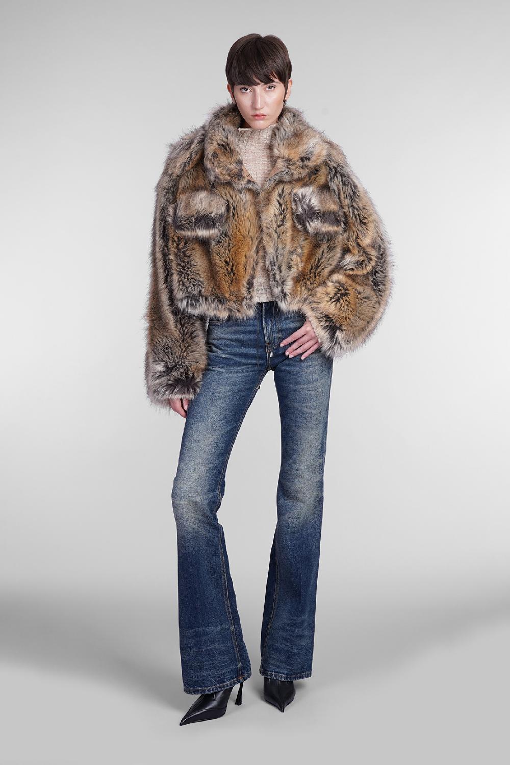 Deliberti DarkPark Pelliccia kayle in acrilico beige cod. 406168 - Deliberti The Luxury Shopping Super sconto