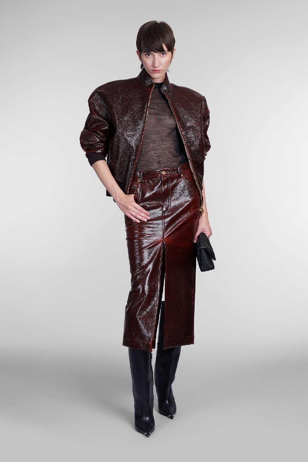 Deliberti DarkPark Gonna erika in lana bordeaux cod. 406172 - Deliberti The Luxury Shopping Officina