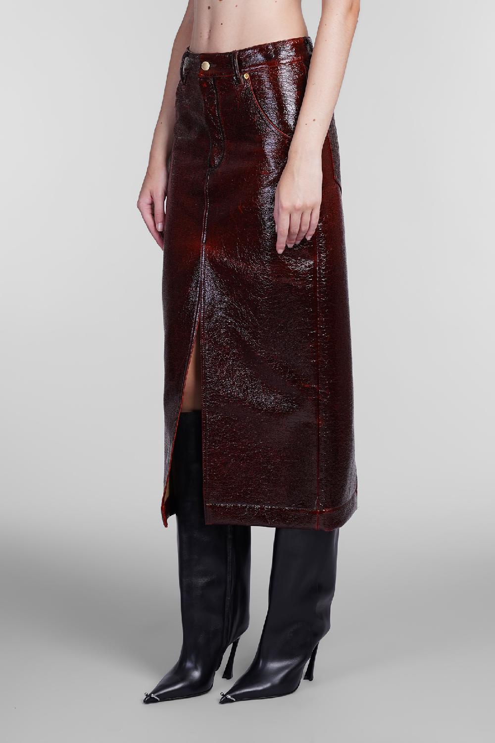 Deliberti DarkPark Gonna erika in lana bordeaux cod. 406172 - Deliberti The Luxury Shopping Officina