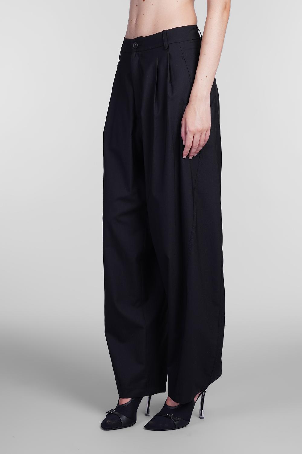 Deliberti DarkPark Pantalone phebe in lana nera cod. 406173 - Deliberti The Luxury Shopping Limitato a 3 giorni