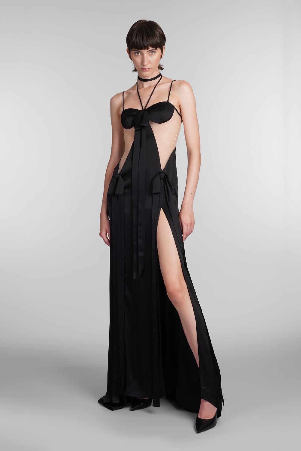 Deliberti David Koma Abito in triacetato nero cod. 405088 - Deliberti The Luxury Shopping Black Friday Prezzi