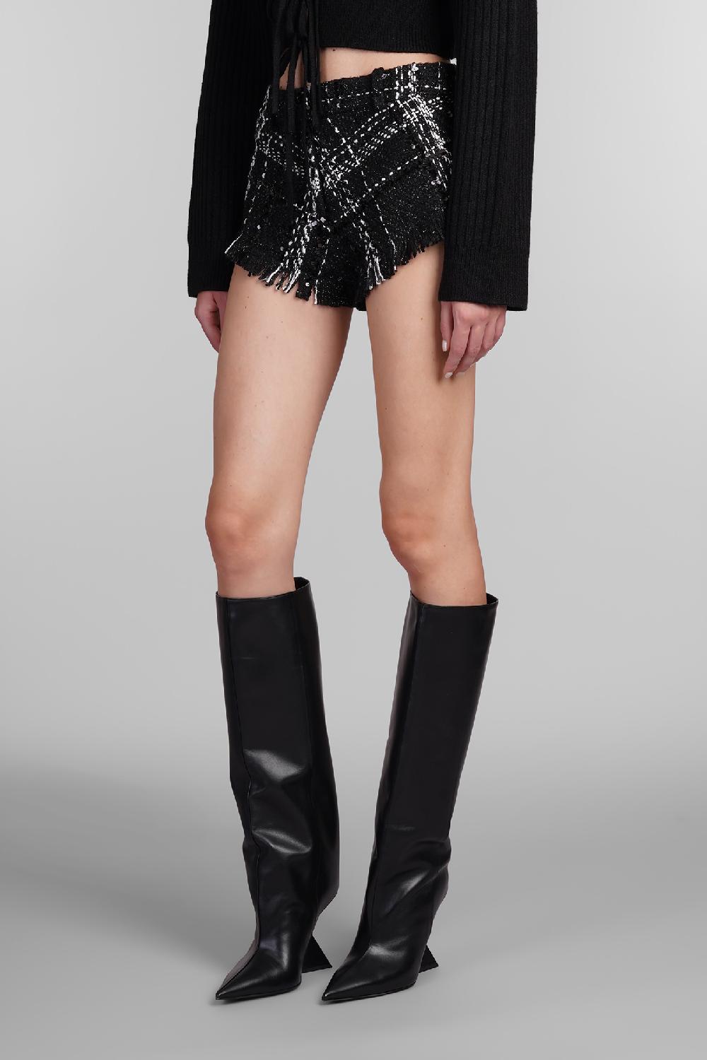 Deliberti David Koma Shorts in poliestere nero cod. 405094 - Deliberti The Luxury Shopping Italy