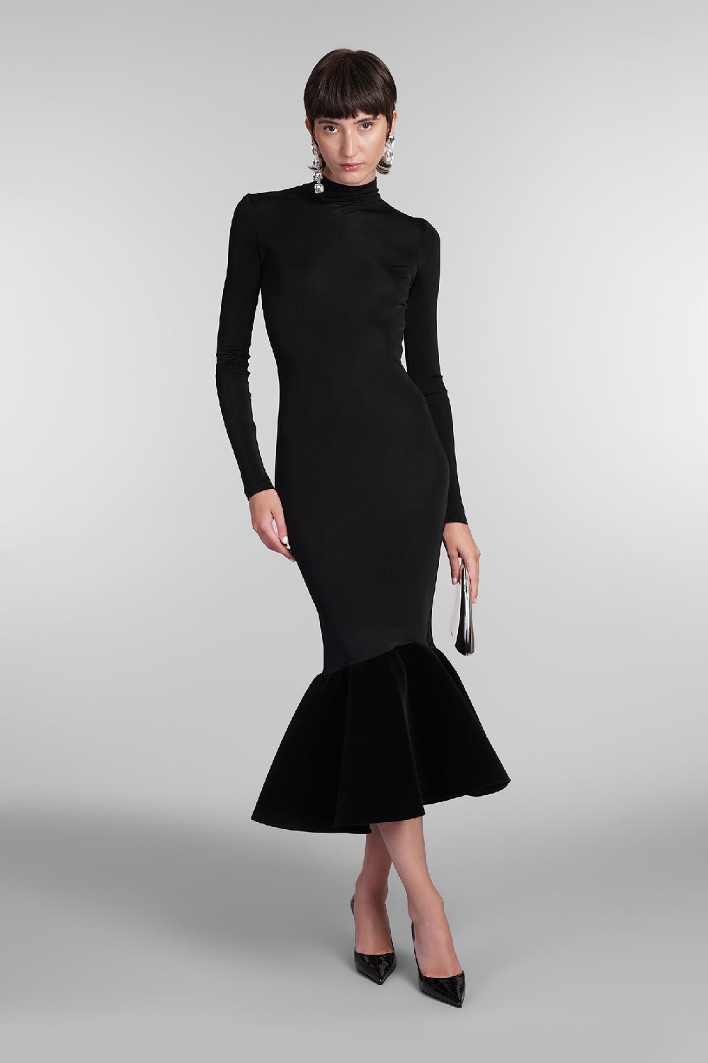 Deliberti David Koma Abito in viscosa nera cod. 405095 - Deliberti The Luxury Shopping Italia