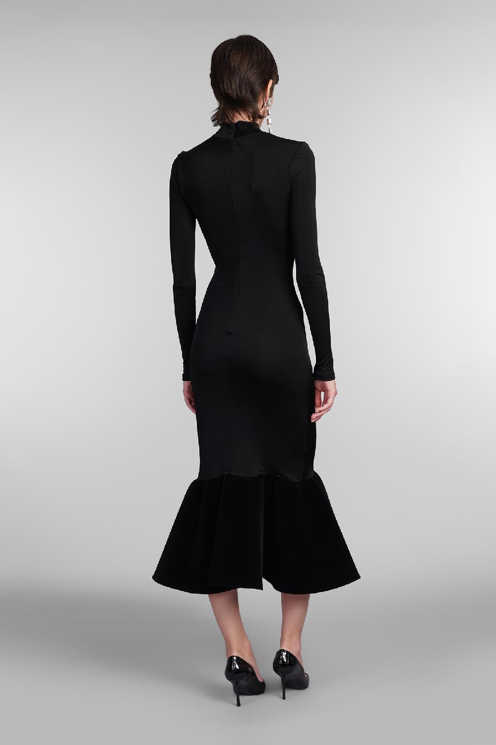 Deliberti David Koma Abito in viscosa nera cod. 405095 - Deliberti The Luxury Shopping Italia