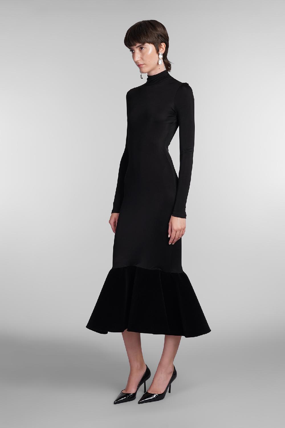 Deliberti David Koma Abito in viscosa nera cod. 405095 - Deliberti The Luxury Shopping Italia