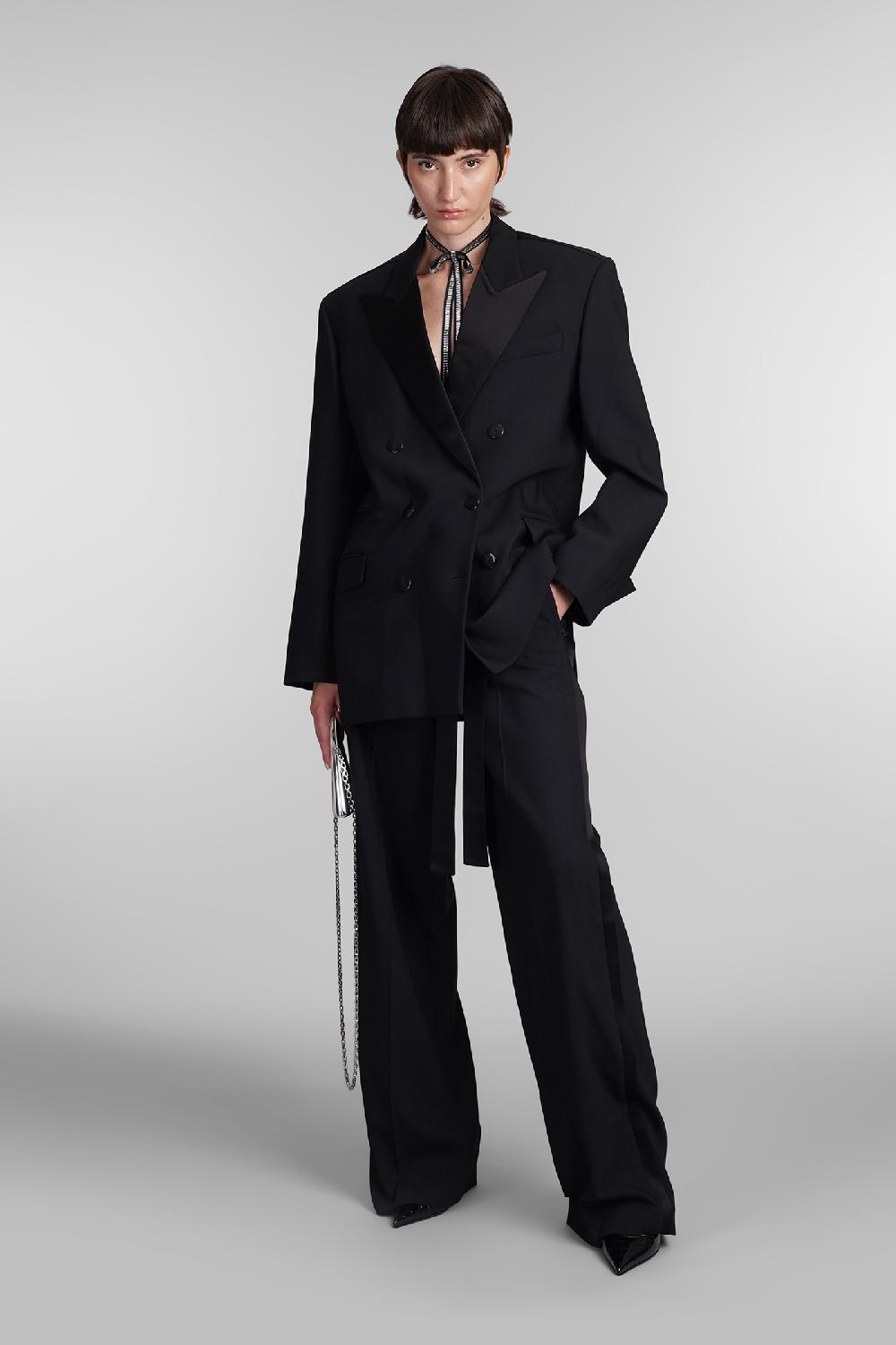 Deliberti David Koma Pantalone in lana nera cod. 405096 - Deliberti The Luxury Shopping In Linea