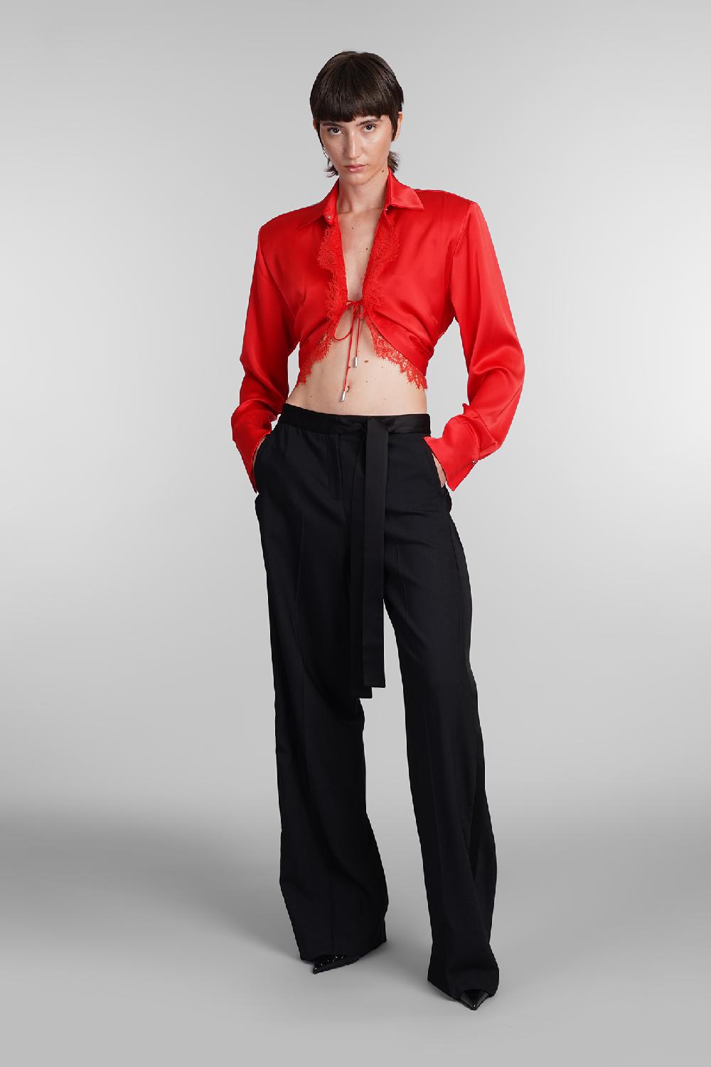 Deliberti David Koma Camicia in triacetato rosso cod. 405099 - Deliberti The Luxury Shopping Vendita