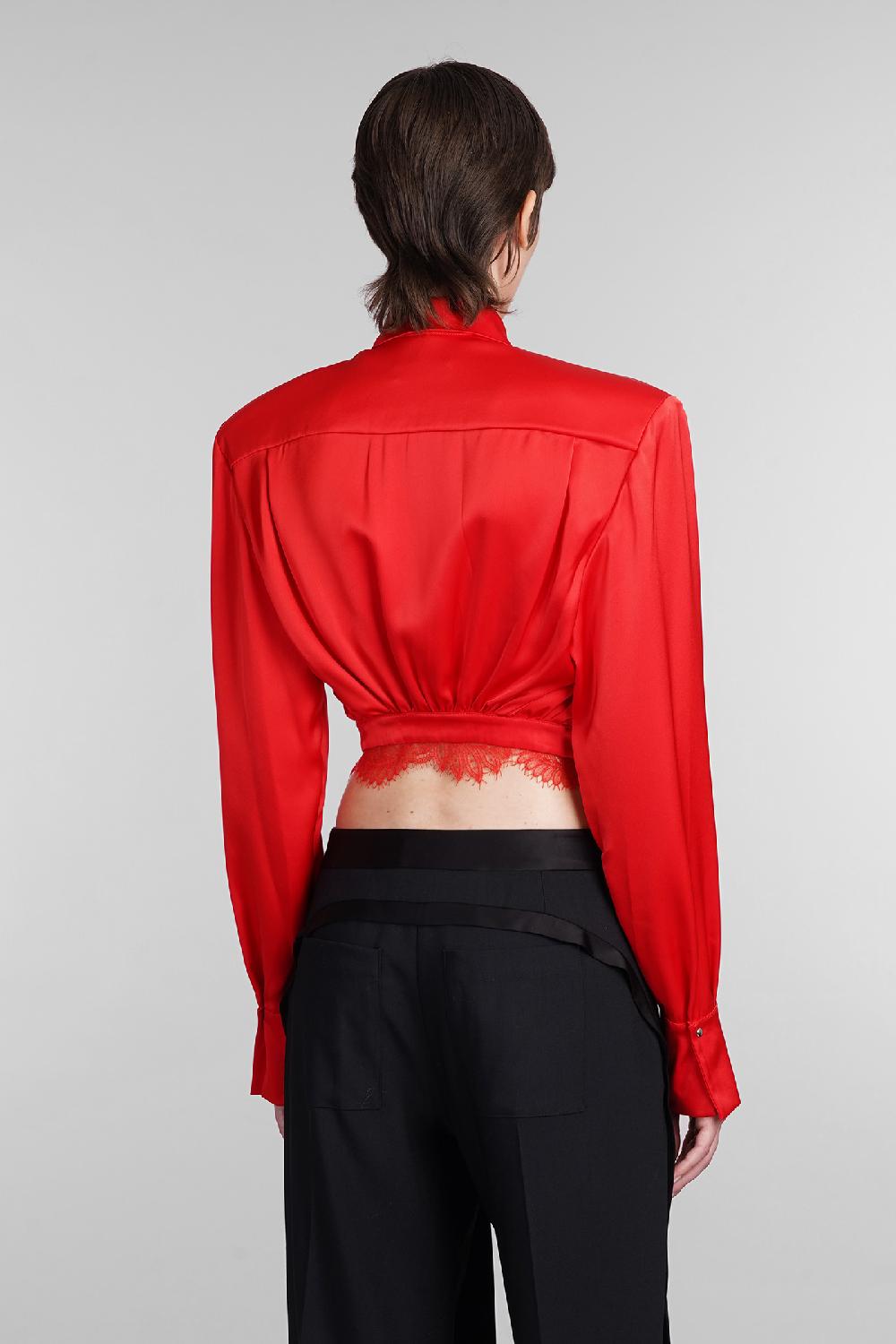 Deliberti David Koma Camicia in triacetato rosso cod. 405099 - Deliberti The Luxury Shopping Vendita