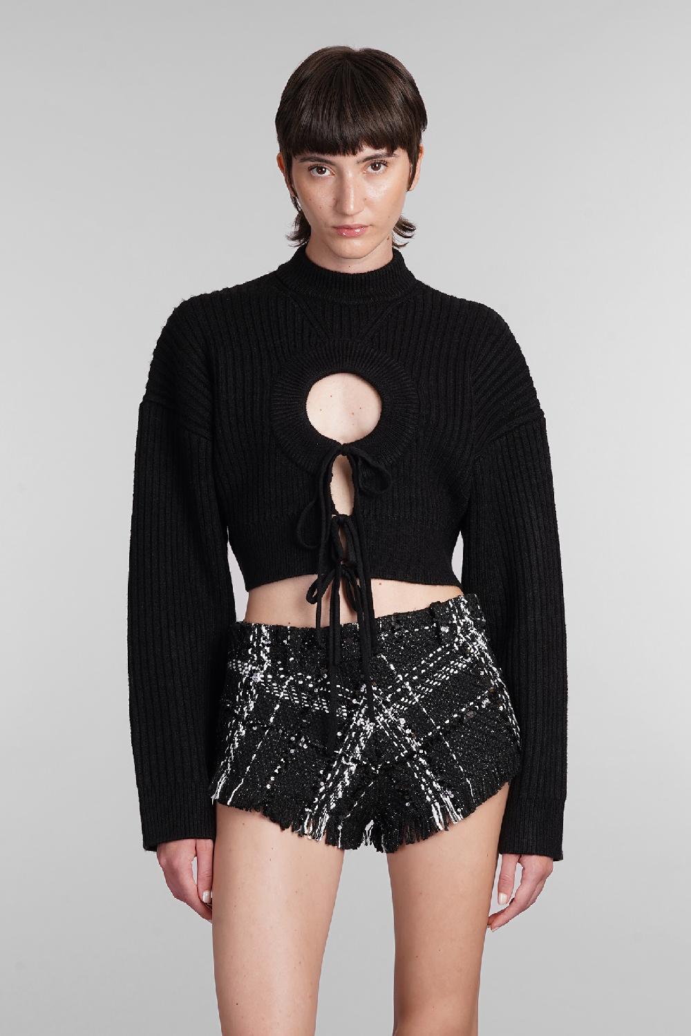 Deliberti David Koma Maglia in acrilico nero cod. 405103 - Deliberti The Luxury Shopping