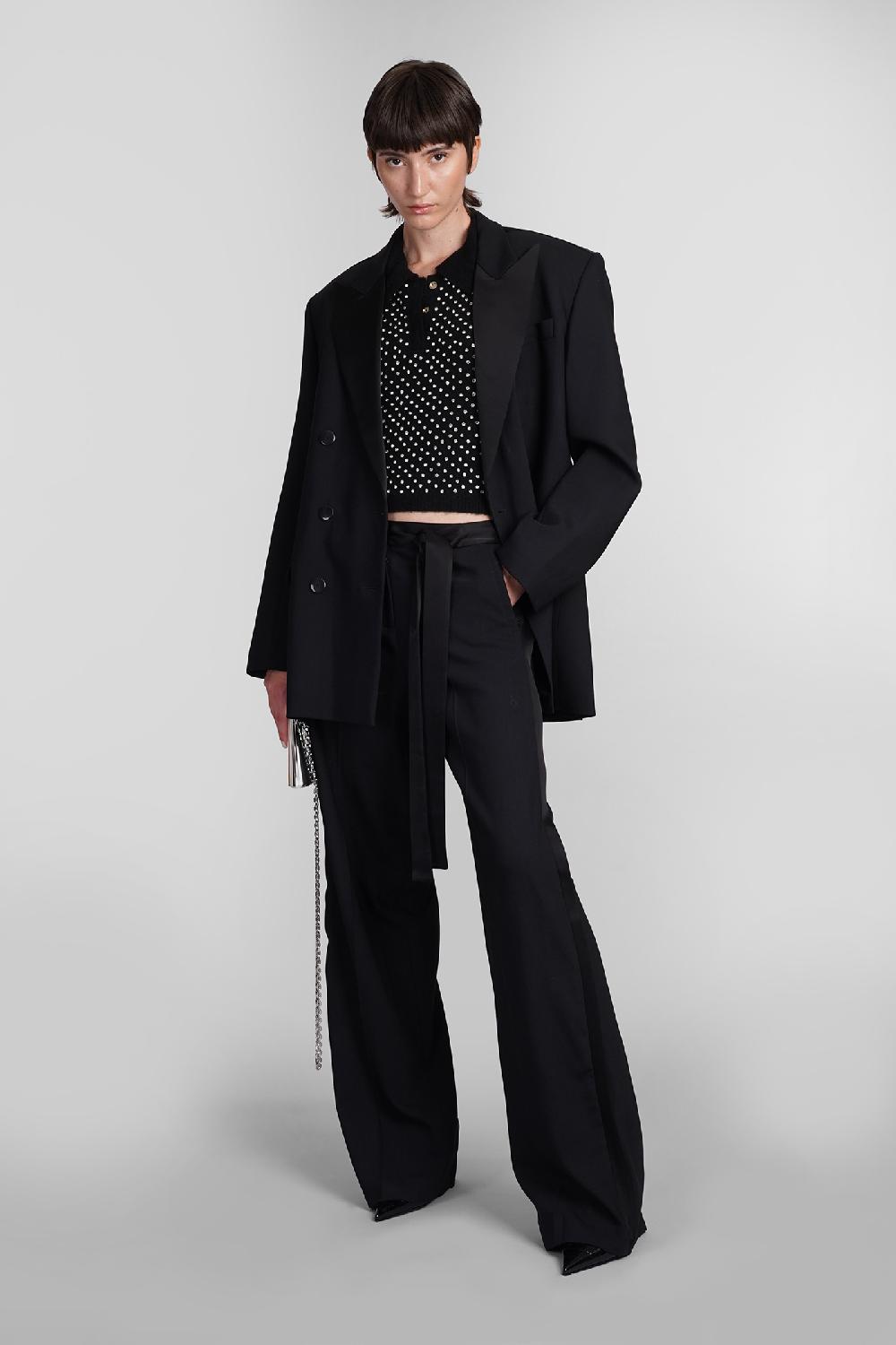Deliberti David Koma Polo in lana nera cod. 405107 - Deliberti The Luxury Shopping Pezzi Unici