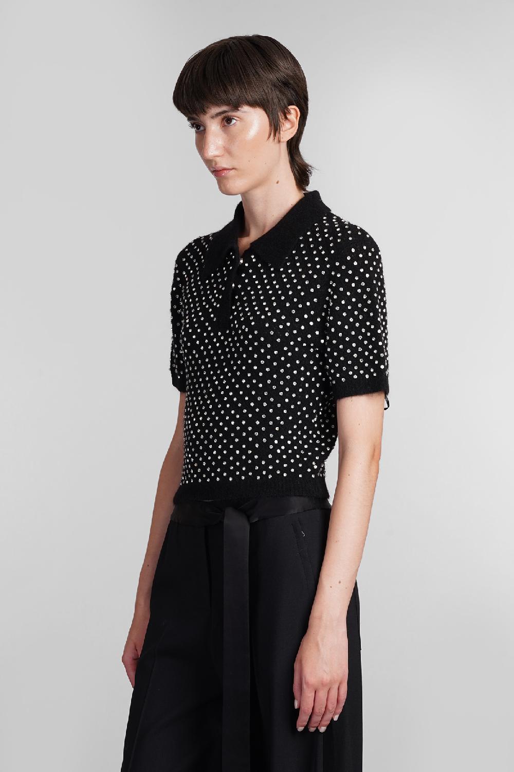 Deliberti David Koma Polo in lana nera cod. 405107 - Deliberti The Luxury Shopping Pezzi Unici