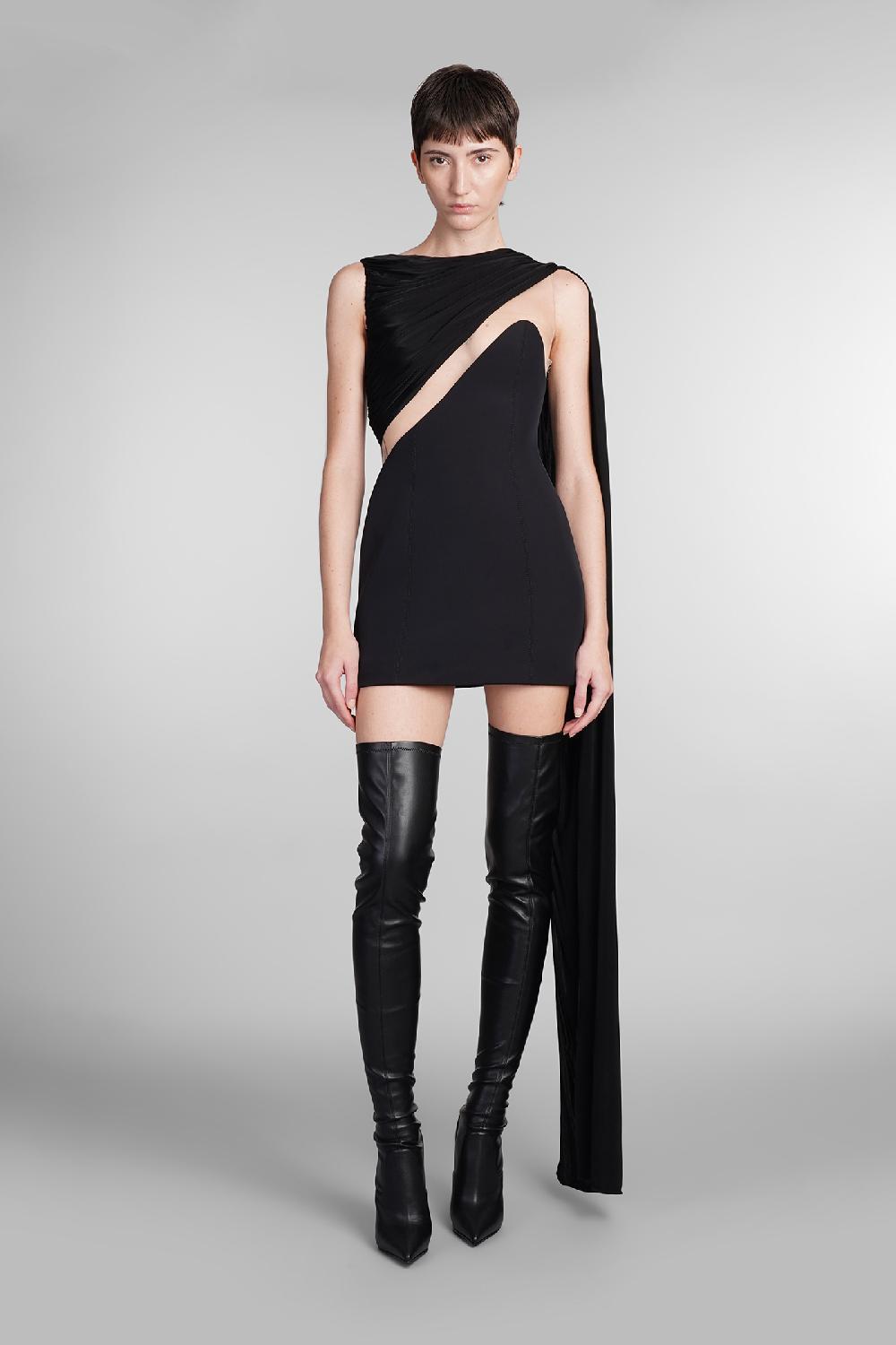 Deliberti David Koma Abito in poliestere nero cod. 410019 - Deliberti The Luxury Shopping Promozione Limitata