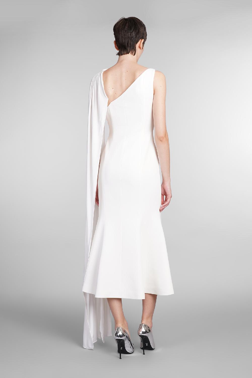 Deliberti David Koma Abito in viscosa bianca cod. 410020 - Deliberti The Luxury Shopping Fino Al -60%