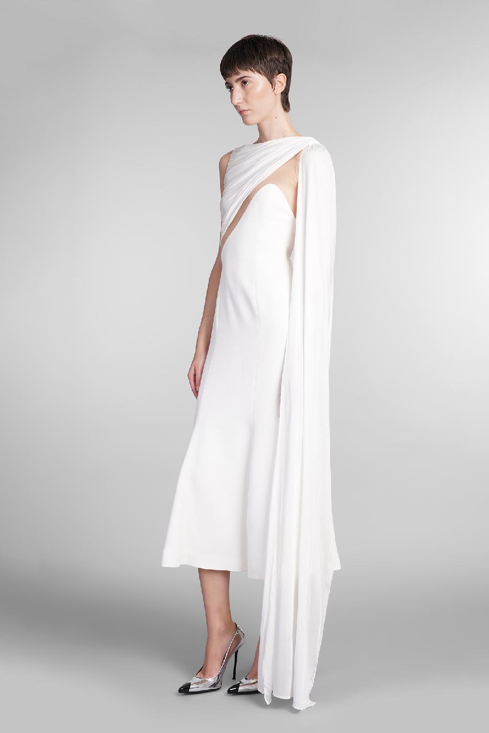 Deliberti David Koma Abito in viscosa bianca cod. 410020 - Deliberti The Luxury Shopping Fino Al -60%