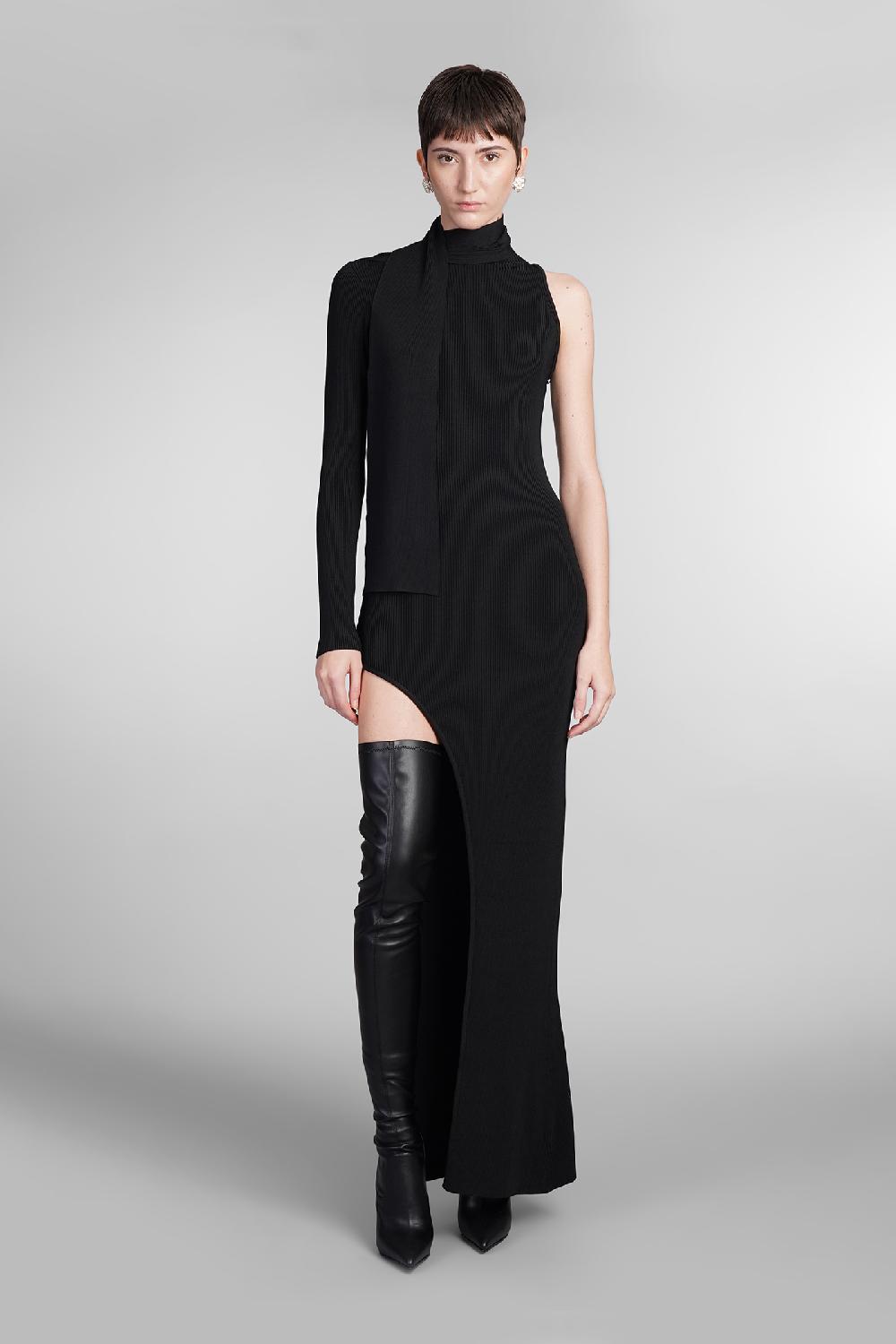 Deliberti David Koma Abito in cotone nero cod. 410026 - Deliberti The Luxury Shopping