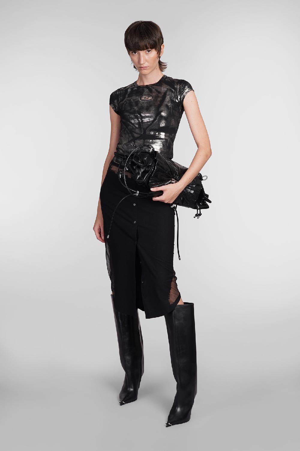 Deliberti Diesel T-shirt t angie p1 in modal nero cod. 406127 - Deliberti The Luxury Shopping Sconto