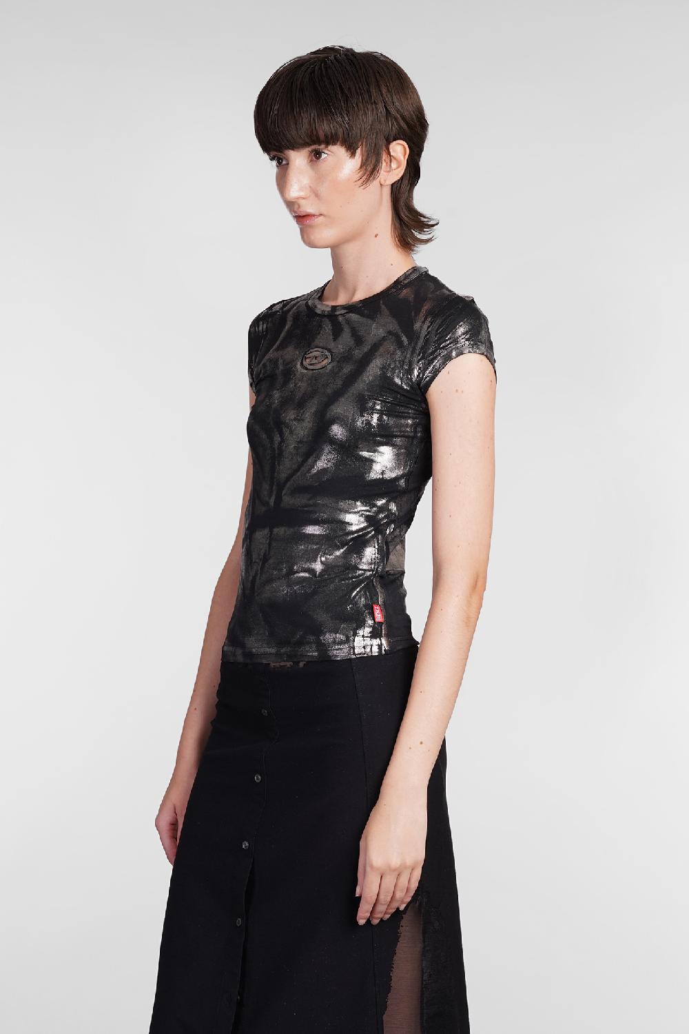 Deliberti Diesel T-shirt t angie p1 in modal nero cod. 406127 - Deliberti The Luxury Shopping Sconto