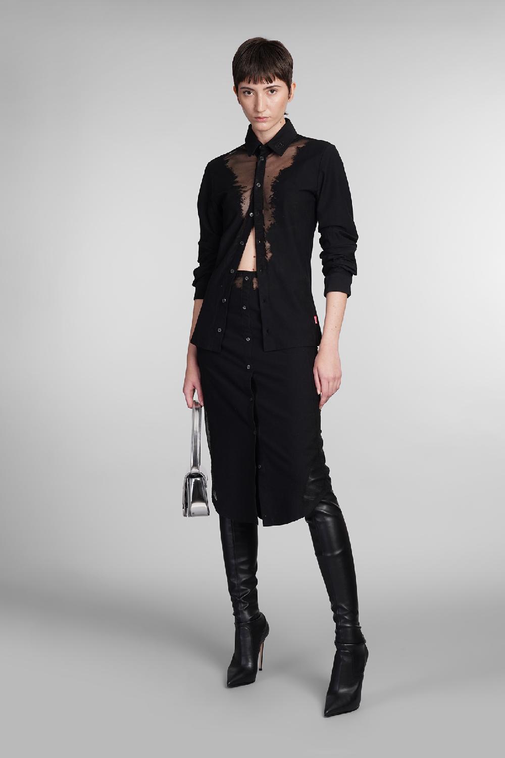 Deliberti Diesel Camicia s sun plain in cotone nero cod. 406549 - Deliberti The Luxury Shopping Offerte