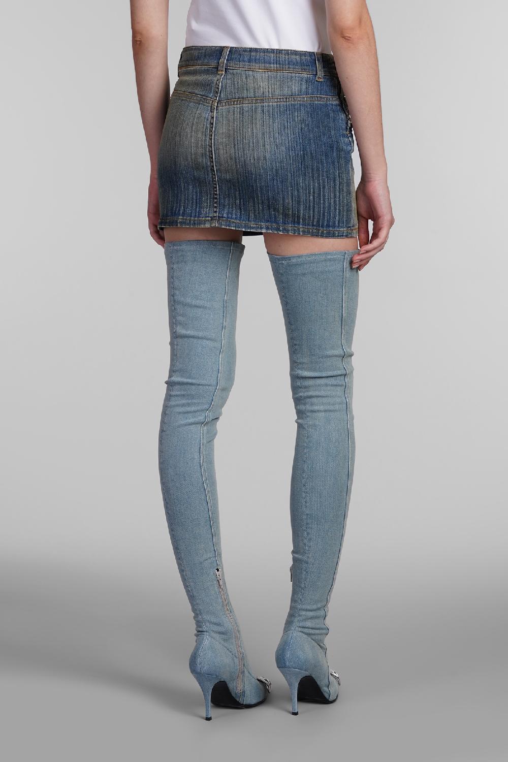 Deliberti Diesel Gonna de ron s2 in denim blu cod. 403950 - Deliberti The Luxury Shopping Negozio