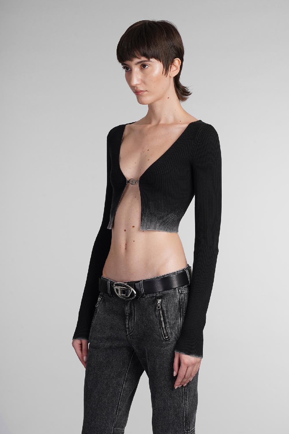 Deliberti Diesel Cardigan m latina in cotone nero cod. 403957 - Deliberti The Luxury Shopping Prezzo di fabbrica