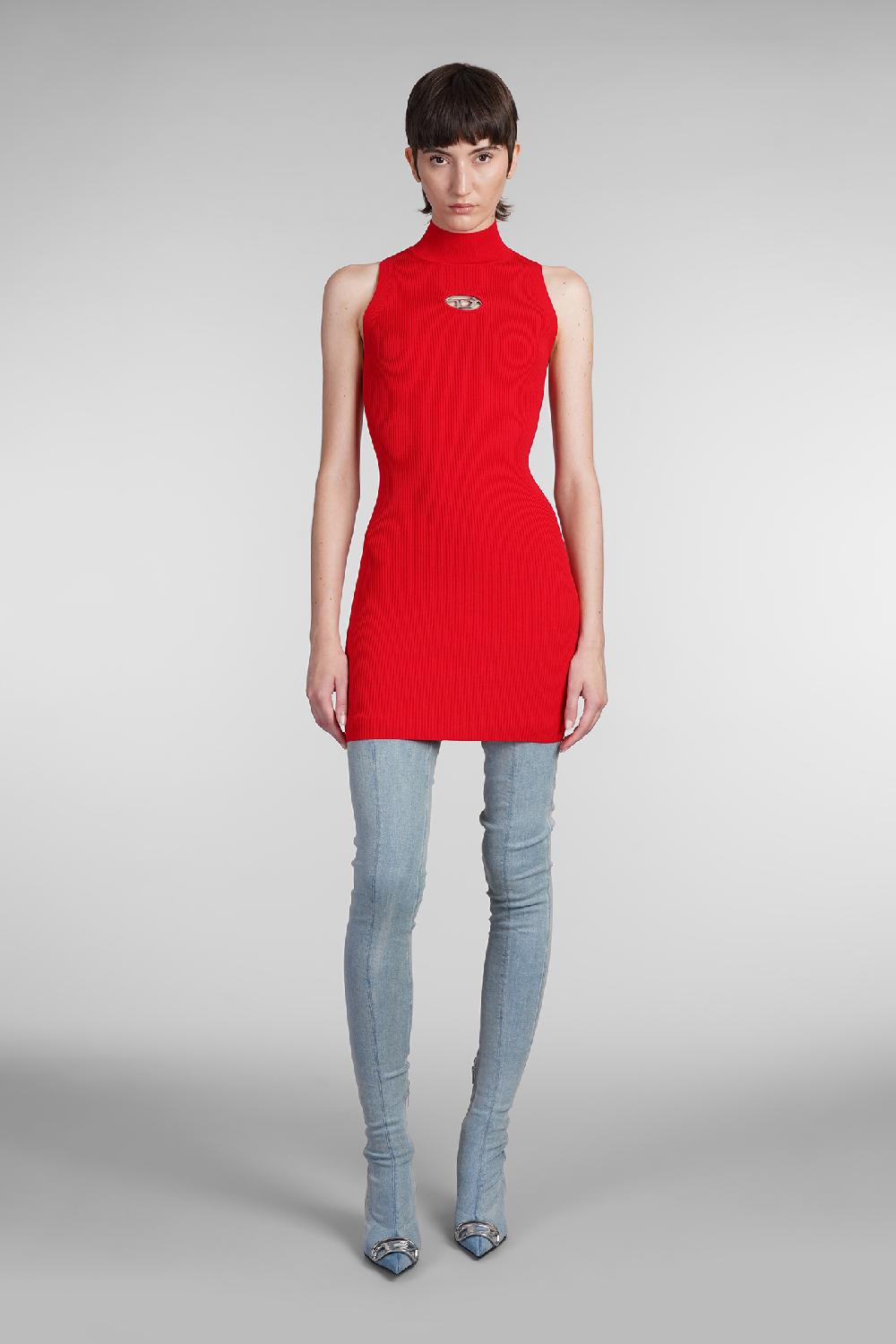 Deliberti Diesel Abito m onervax in rayon rosso cod. 403959 - Deliberti The Luxury Shopping