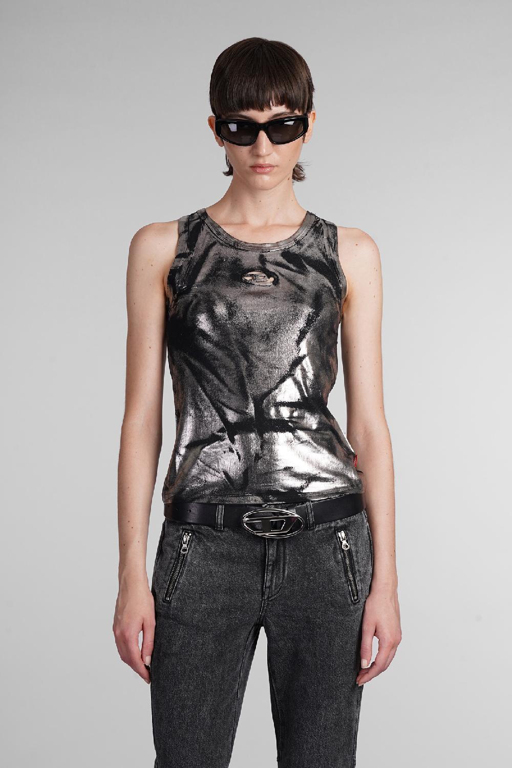 Deliberti Diesel Topwear t lynys in modal argento cod. 403966 - Deliberti The Luxury Shopping Black Friday