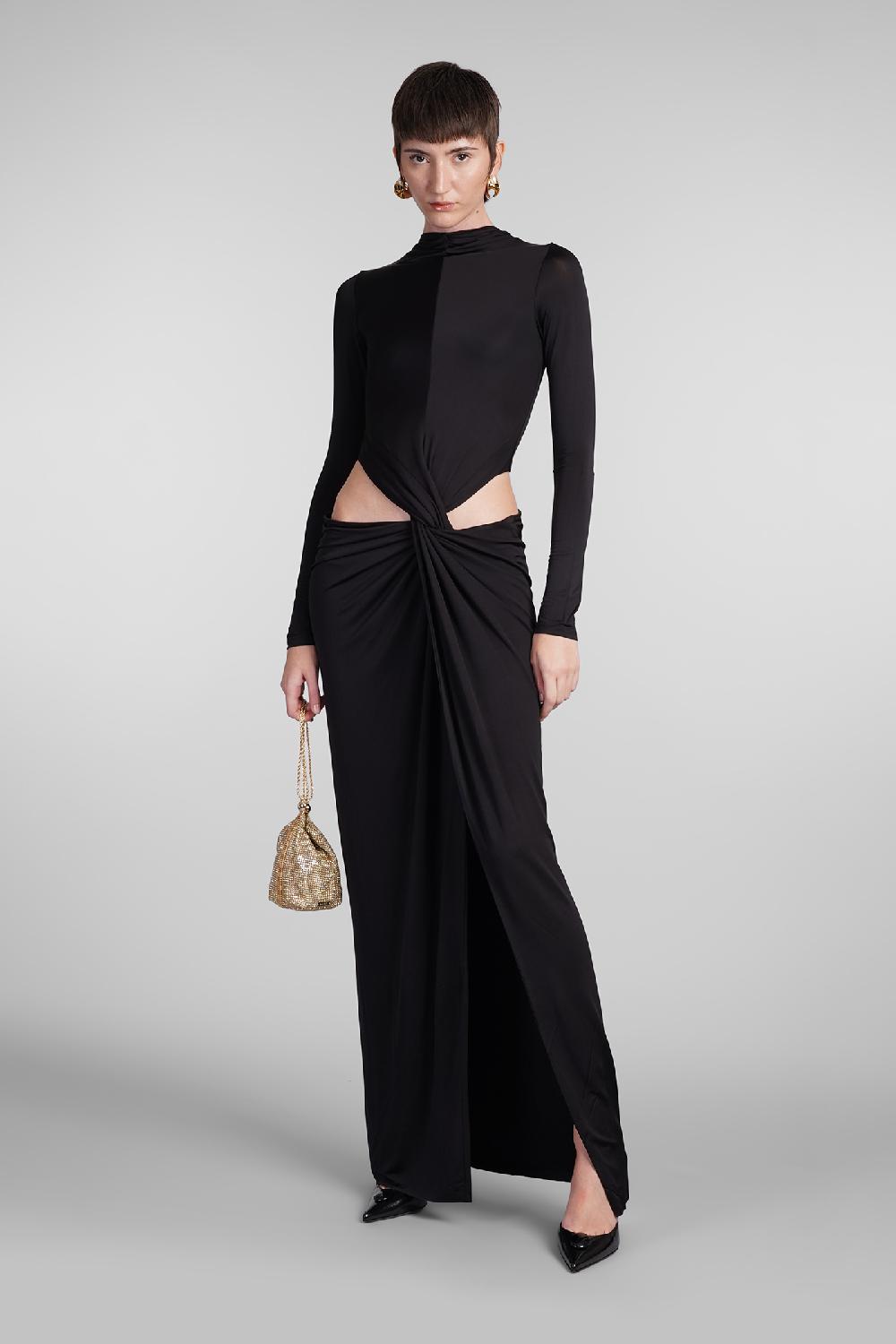 Deliberti Cult Gaia Abito keri in viscosa nera cod. 409537 - Deliberti The Luxury Shopping Cyber Monday