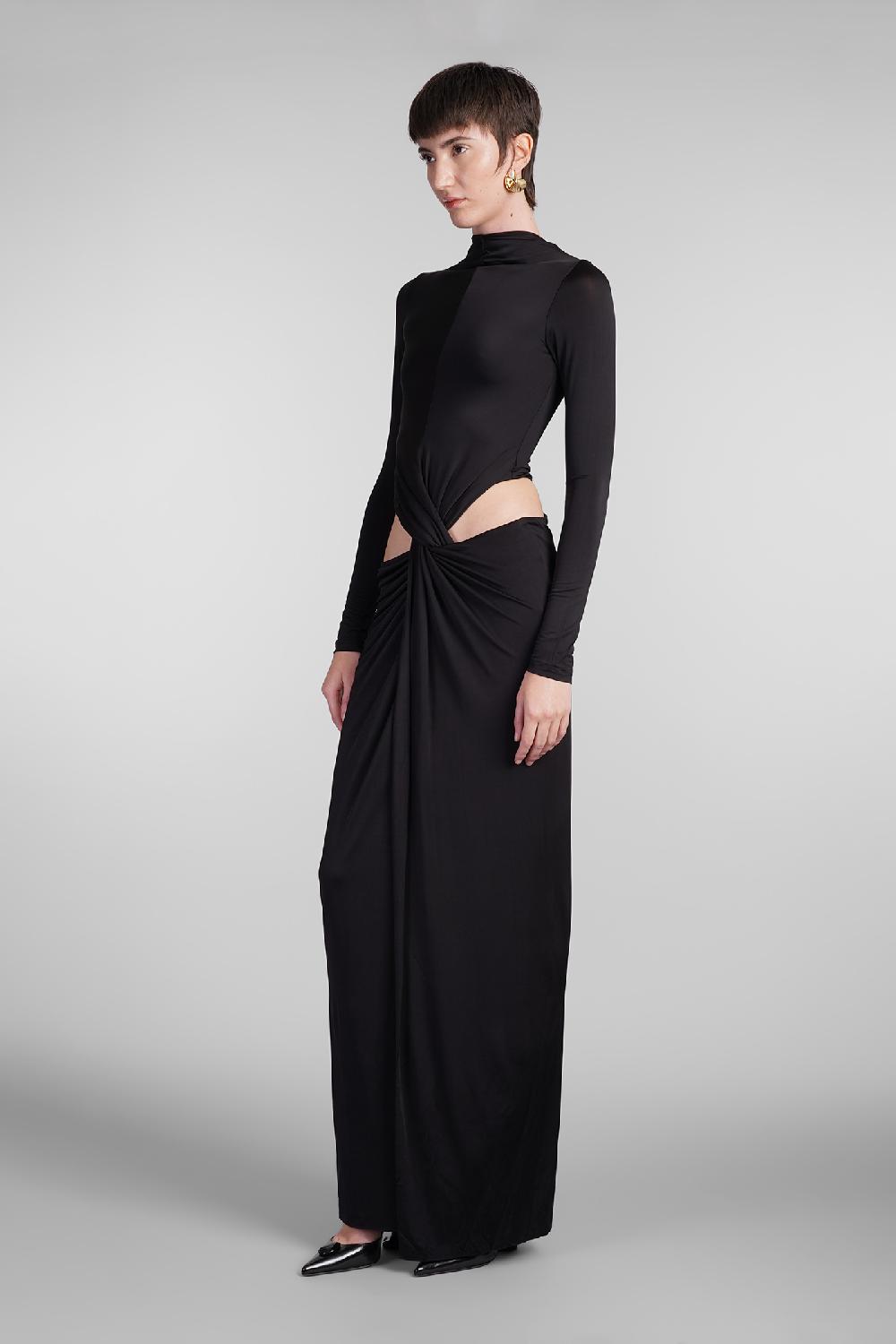 Deliberti Cult Gaia Abito keri in viscosa nera cod. 409537 - Deliberti The Luxury Shopping Cyber Monday