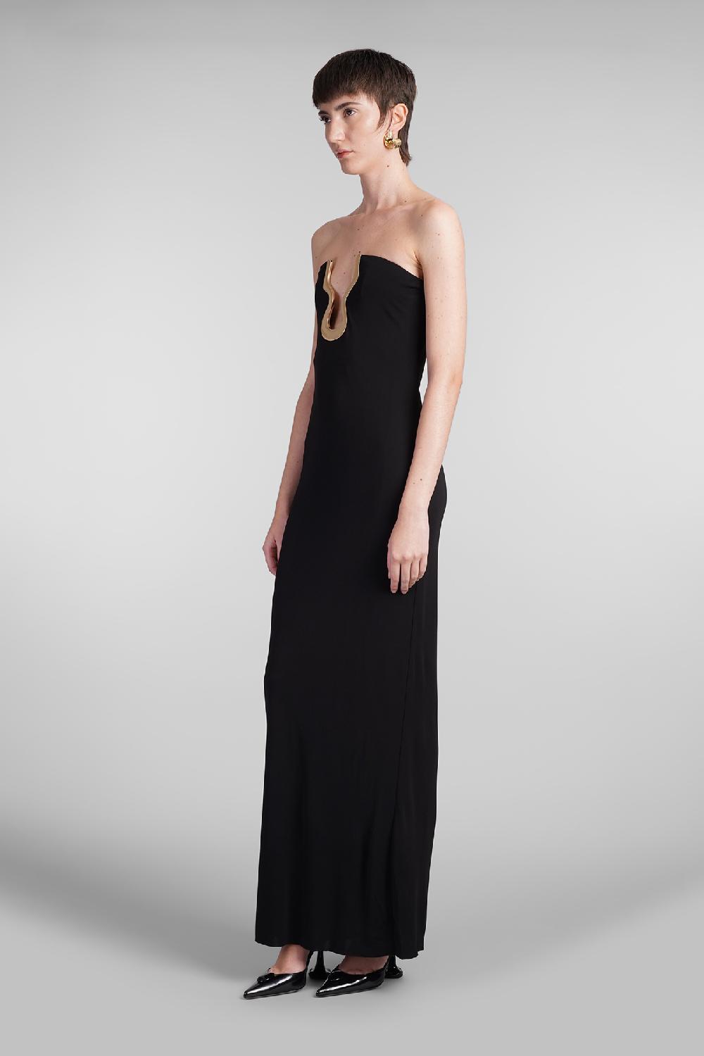 Deliberti Cult Gaia Abito abril in viscosa nera cod. 409538 - Deliberti The Luxury Shopping Offerta natalizia