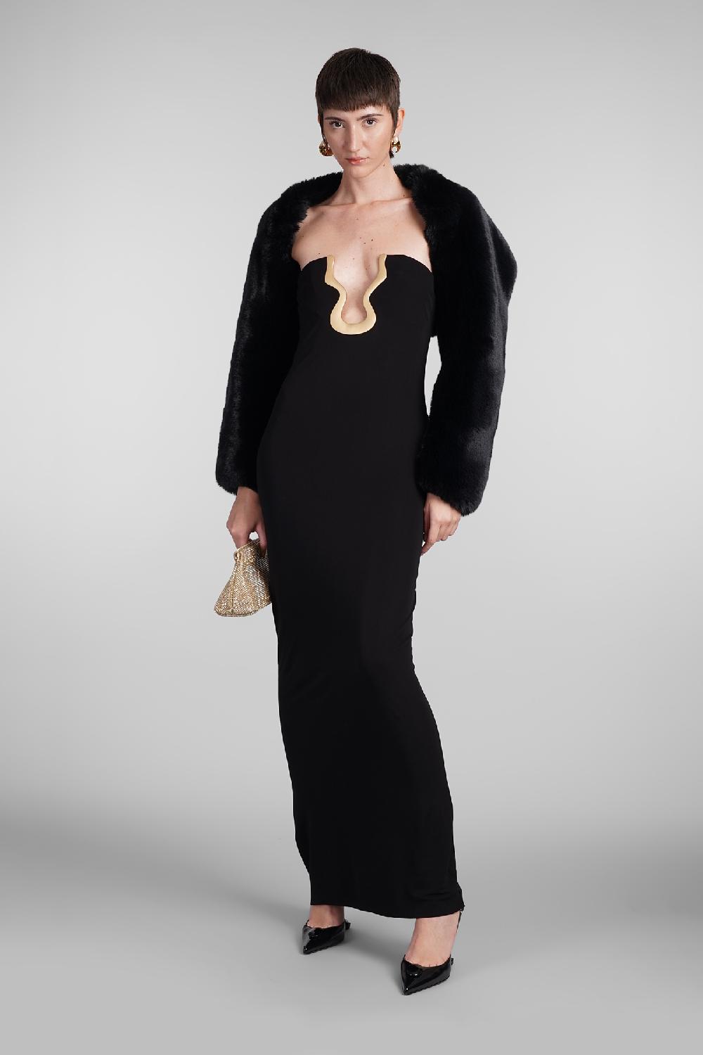 Deliberti Cult Gaia Pelliccia bentley in poliestere nero cod. 409540 - Deliberti The Luxury Shopping Offerta per la Festa della Mamma