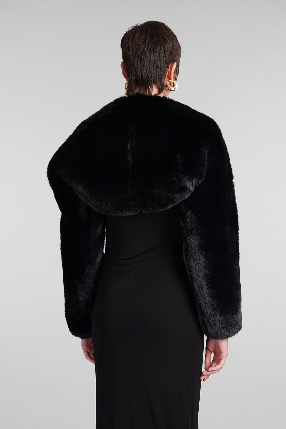 Deliberti Cult Gaia Pelliccia bentley in poliestere nero cod. 409540 - Deliberti The Luxury Shopping Offerta per la Festa della Mamma