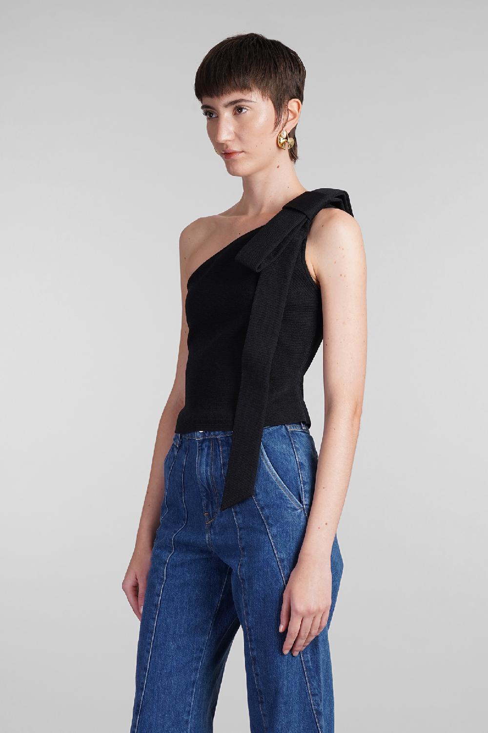 Deliberti Cult Gaia Topwear nomi in poliestere nero cod. 409543 - Deliberti The Luxury Shopping Offerta San Valentino