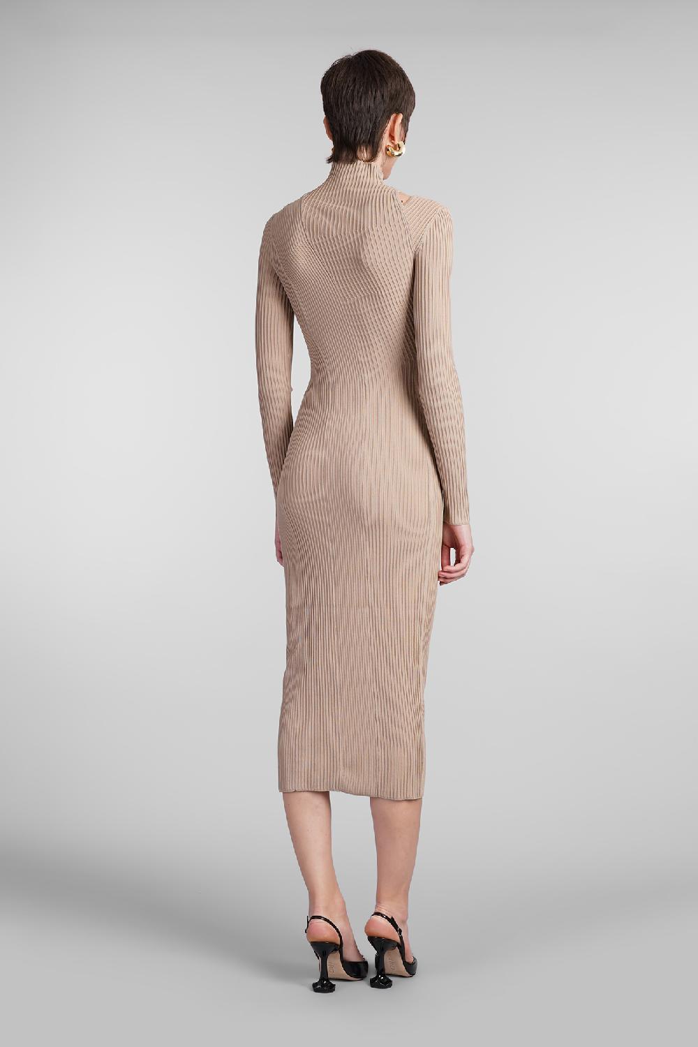 Deliberti Cult Gaia Abito alyssa in viscosa taupe cod. 409542 - Deliberti The Luxury Shopping Offerta migliore