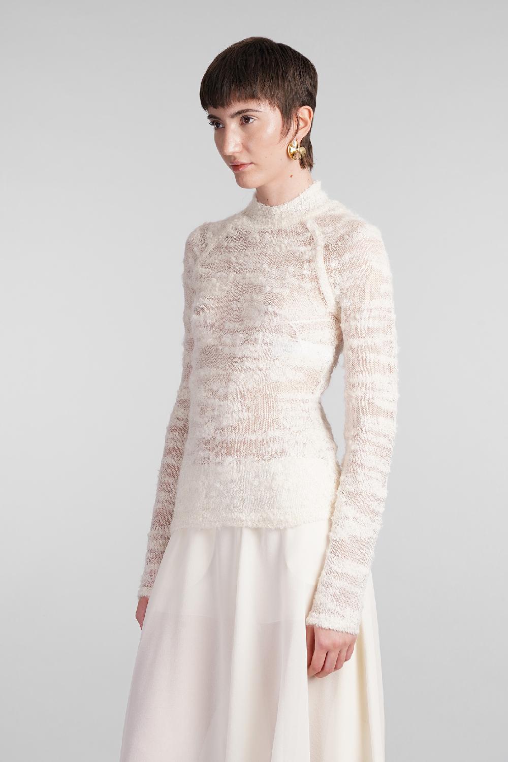 Deliberti Cult Gaia Maglia sima in lana beige cod. 409545 - Deliberti The Luxury Shopping Online Outlet