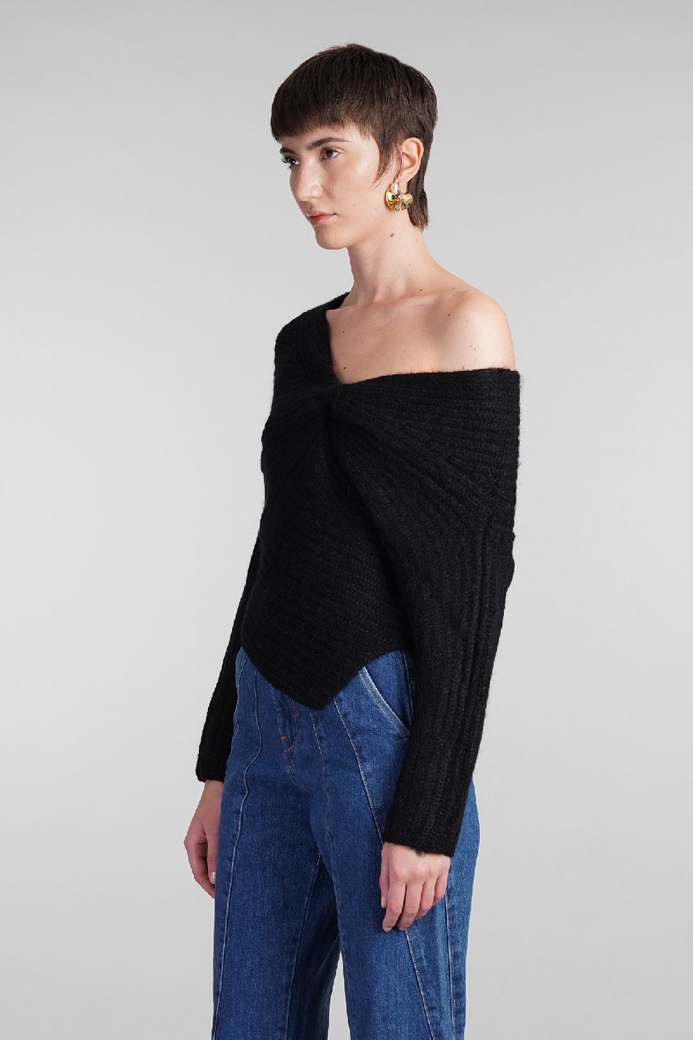 Deliberti Cult Gaia Maglia lea in lana nera cod. 409546 - Deliberti The Luxury Shopping Offerta temporanea