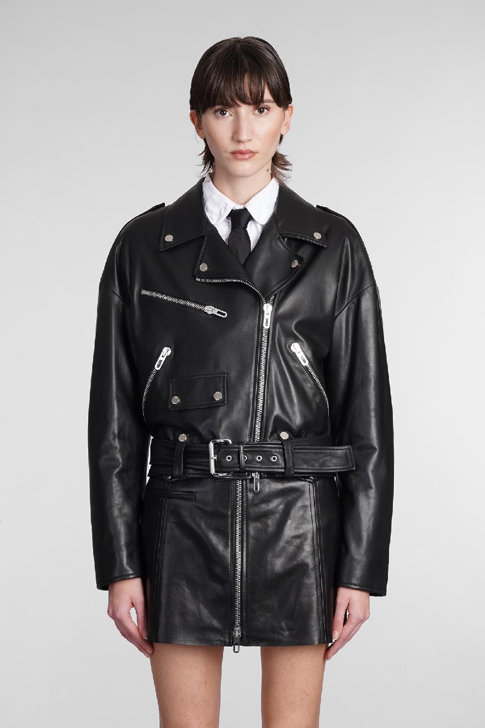 Deliberti Drome Giacca biker in pelle nera cod. 362176 - Deliberti The Luxury Shopping Lightning offer