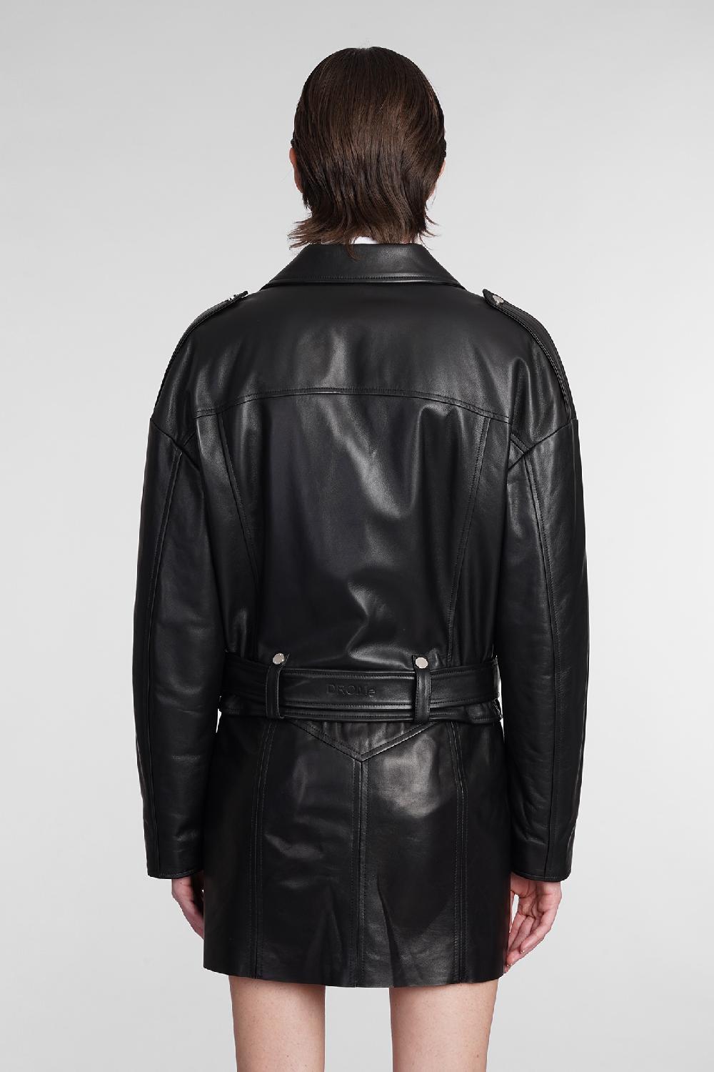 Deliberti Drome Giacca biker in pelle nera cod. 362176 - Deliberti The Luxury Shopping Lightning offer