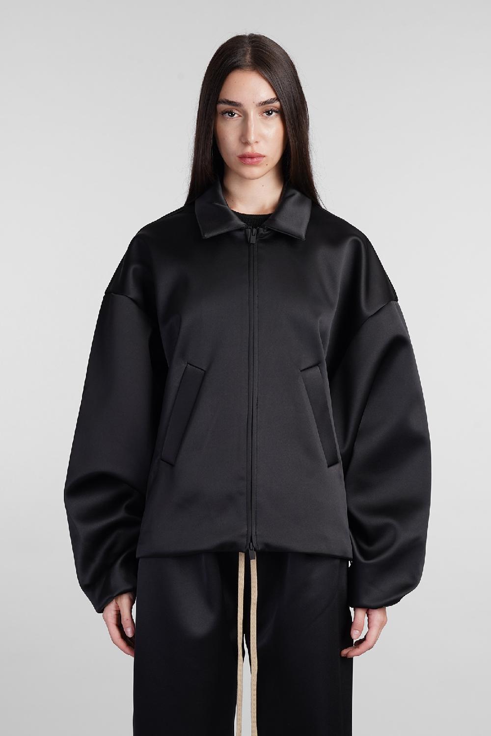 Deliberti Fear of God Essentials Bomber in poliestere nero cod. 408707 - Deliberti The Luxury Shopping Offerte stagionali
