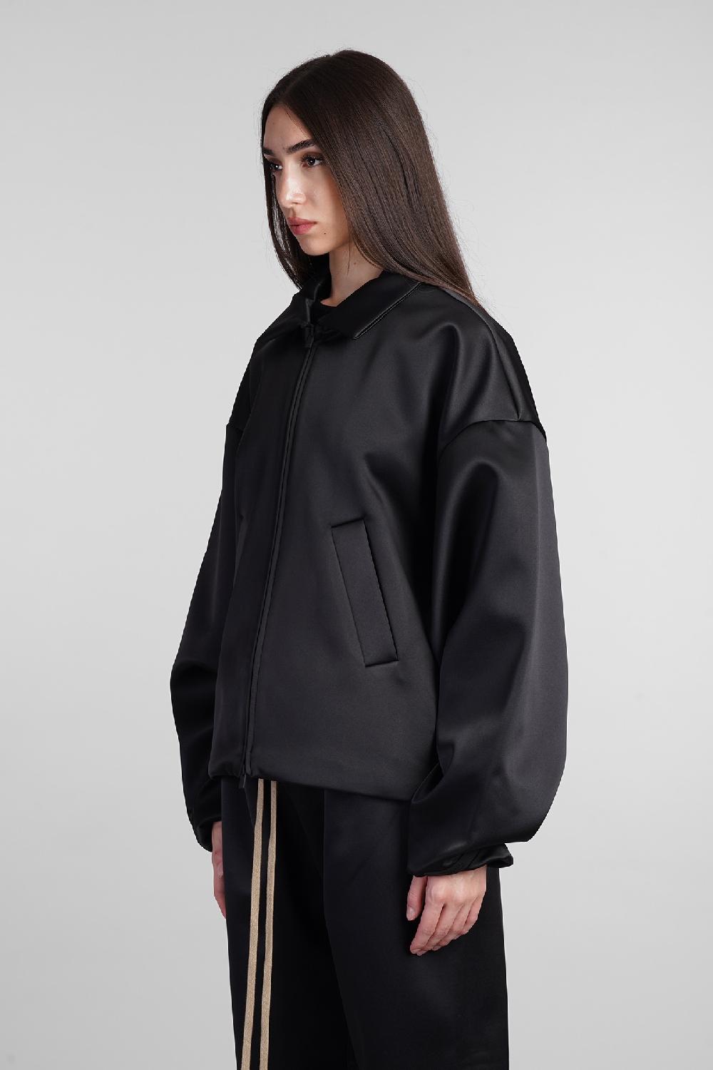 Deliberti Fear of God Essentials Bomber in poliestere nero cod. 408707 - Deliberti The Luxury Shopping Offerte stagionali