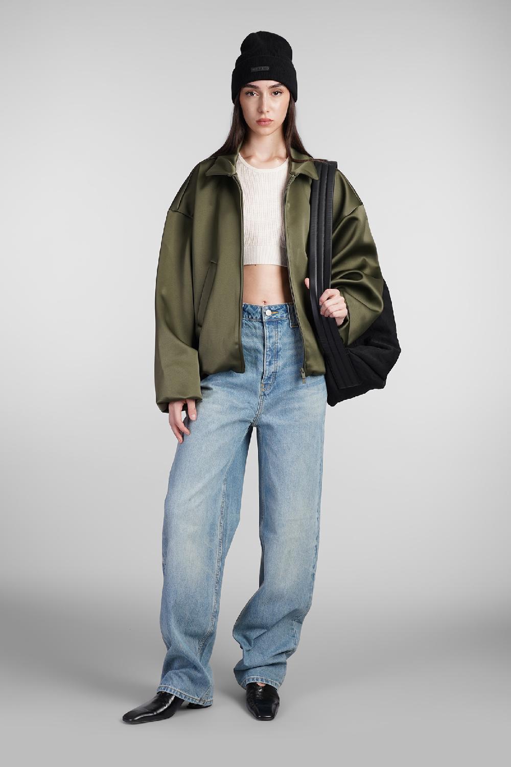 Deliberti Fear of God Essentials Bomber in poliestere verde cod. 408708 - Deliberti The Luxury Shopping Liquidazione