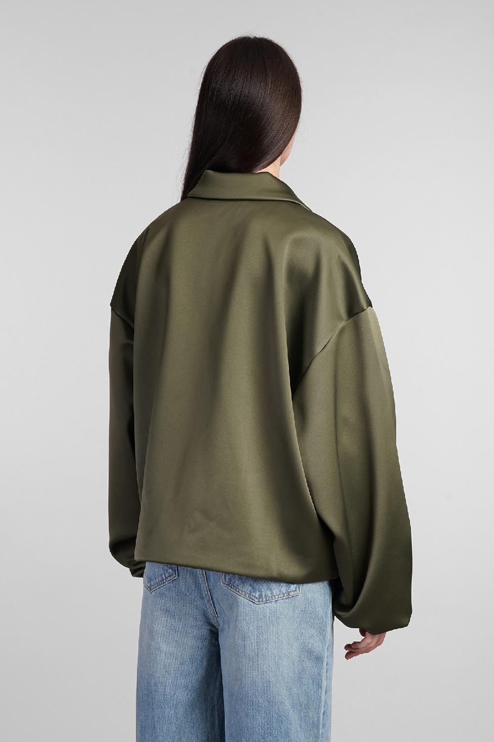 Deliberti Fear of God Essentials Bomber in poliestere verde cod. 408708 - Deliberti The Luxury Shopping Liquidazione