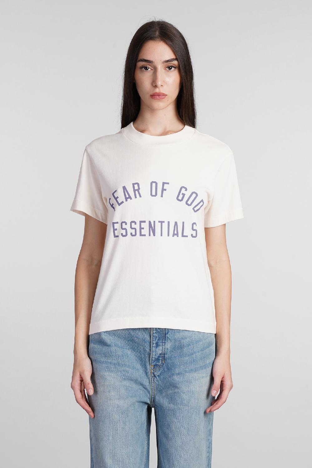 Deliberti Fear of God Essentials T-shirt in cotone beige cod. 408710 - Deliberti The Luxury Shopping Offerte giornaliere