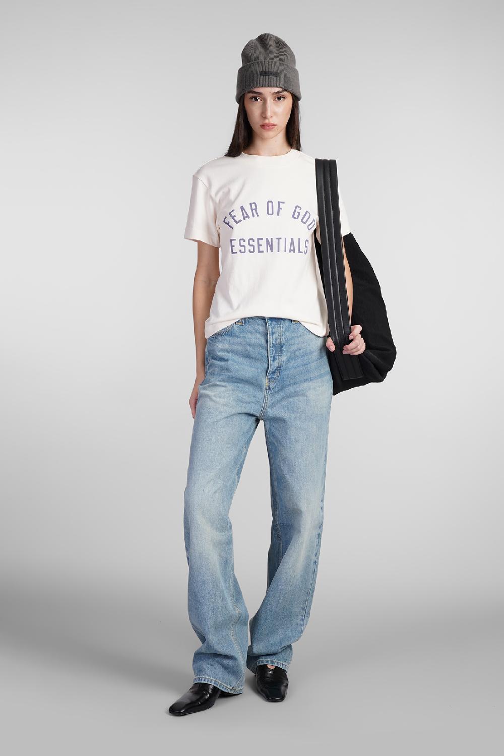 Deliberti Fear of God Essentials T-shirt in cotone beige cod. 408710 - Deliberti The Luxury Shopping Offerte giornaliere