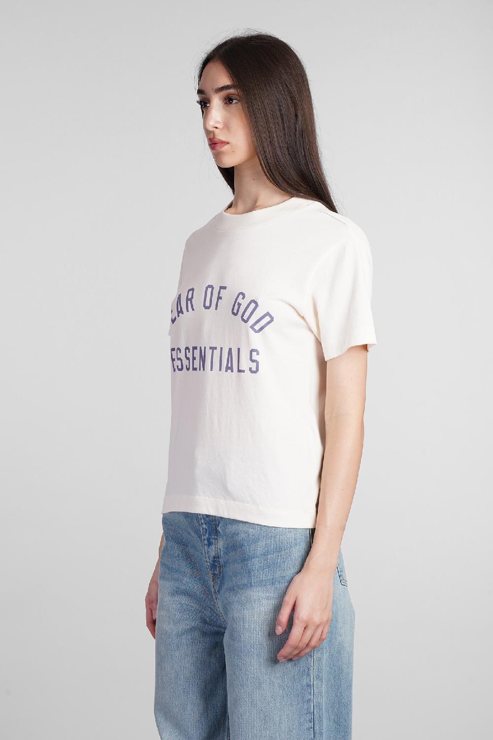 Deliberti Fear of God Essentials T-shirt in cotone beige cod. 408710 - Deliberti The Luxury Shopping Offerte giornaliere