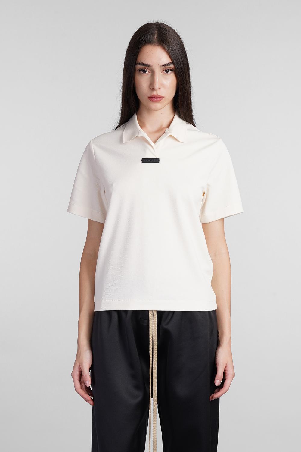 Deliberti Fear of God Essentials Polo in cotone beige cod. 408712 - Deliberti The Luxury Shopping Enormi risparmi