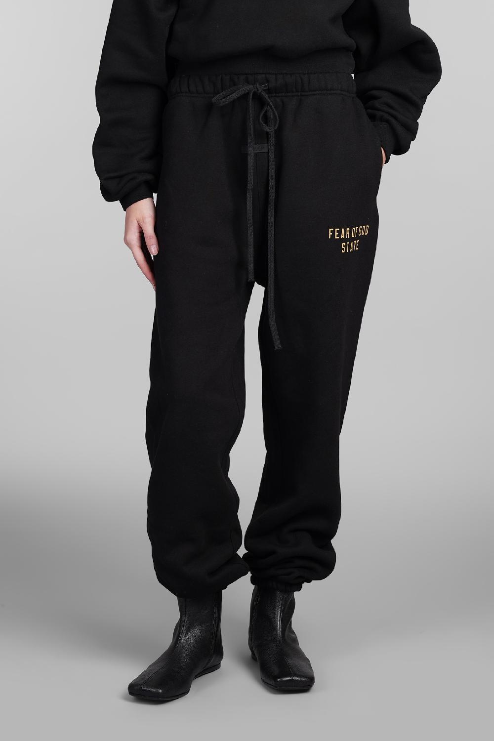 Deliberti Fear of God Essentials Pantalone in cotone nero cod. 409703 - Deliberti The Luxury Shopping Sconti VIP