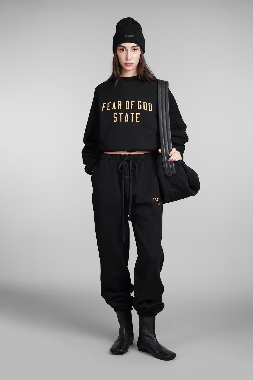 Deliberti Fear of God Essentials Pantalone in cotone nero cod. 409703 - Deliberti The Luxury Shopping Sconti VIP