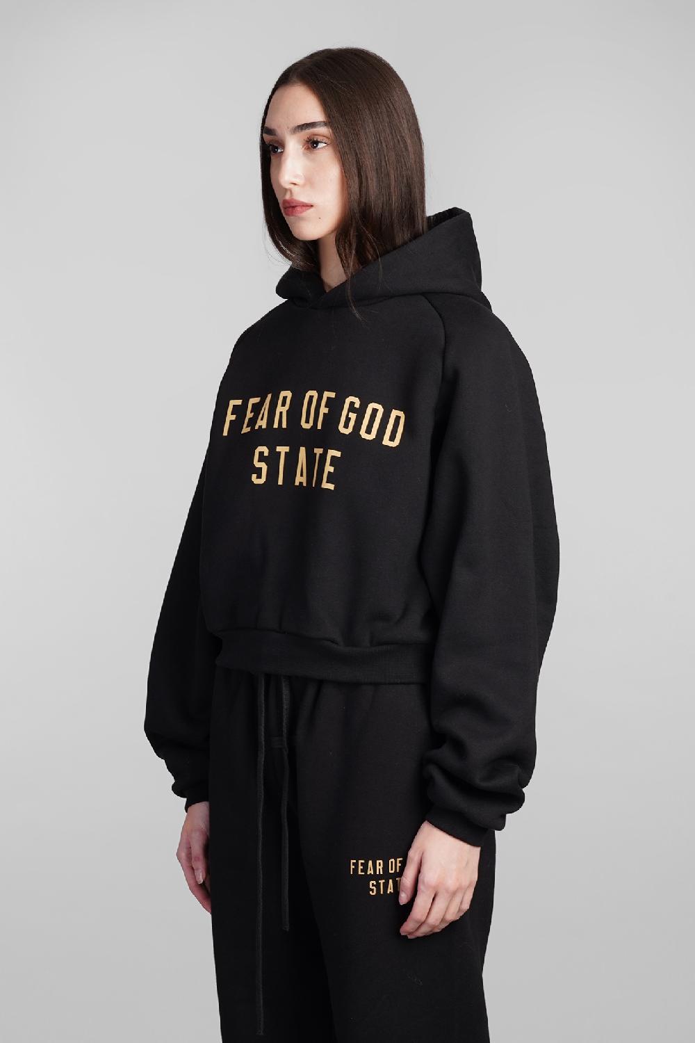 Deliberti Fear of God Essentials Felpa in cotone nero cod. 409707 - Deliberti The Luxury Shopping Ritorno libero