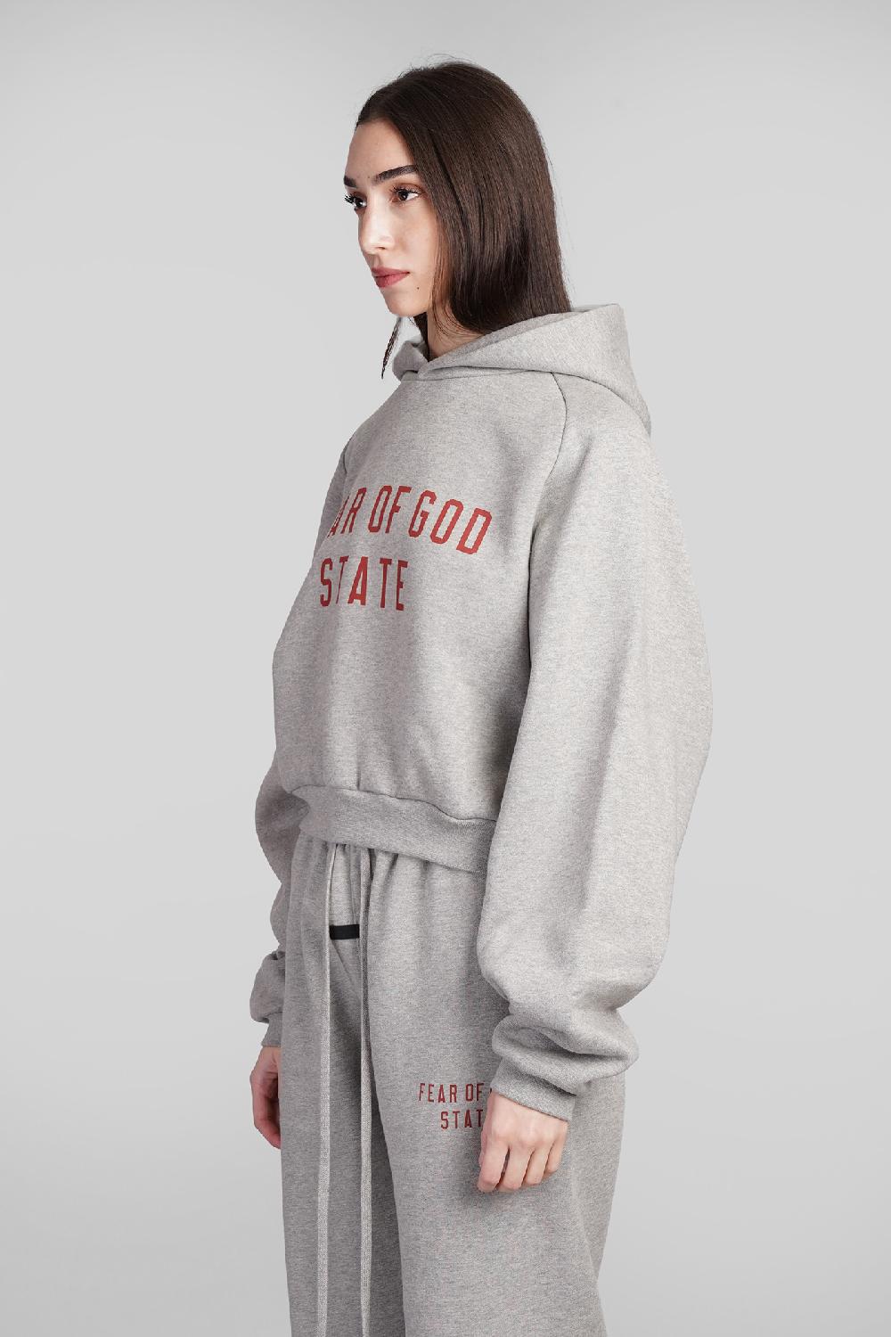 Deliberti Fear of God Essentials Felpa in cotone grigio cod. 409708 - Deliberti The Luxury Shopping Rilascio limitato