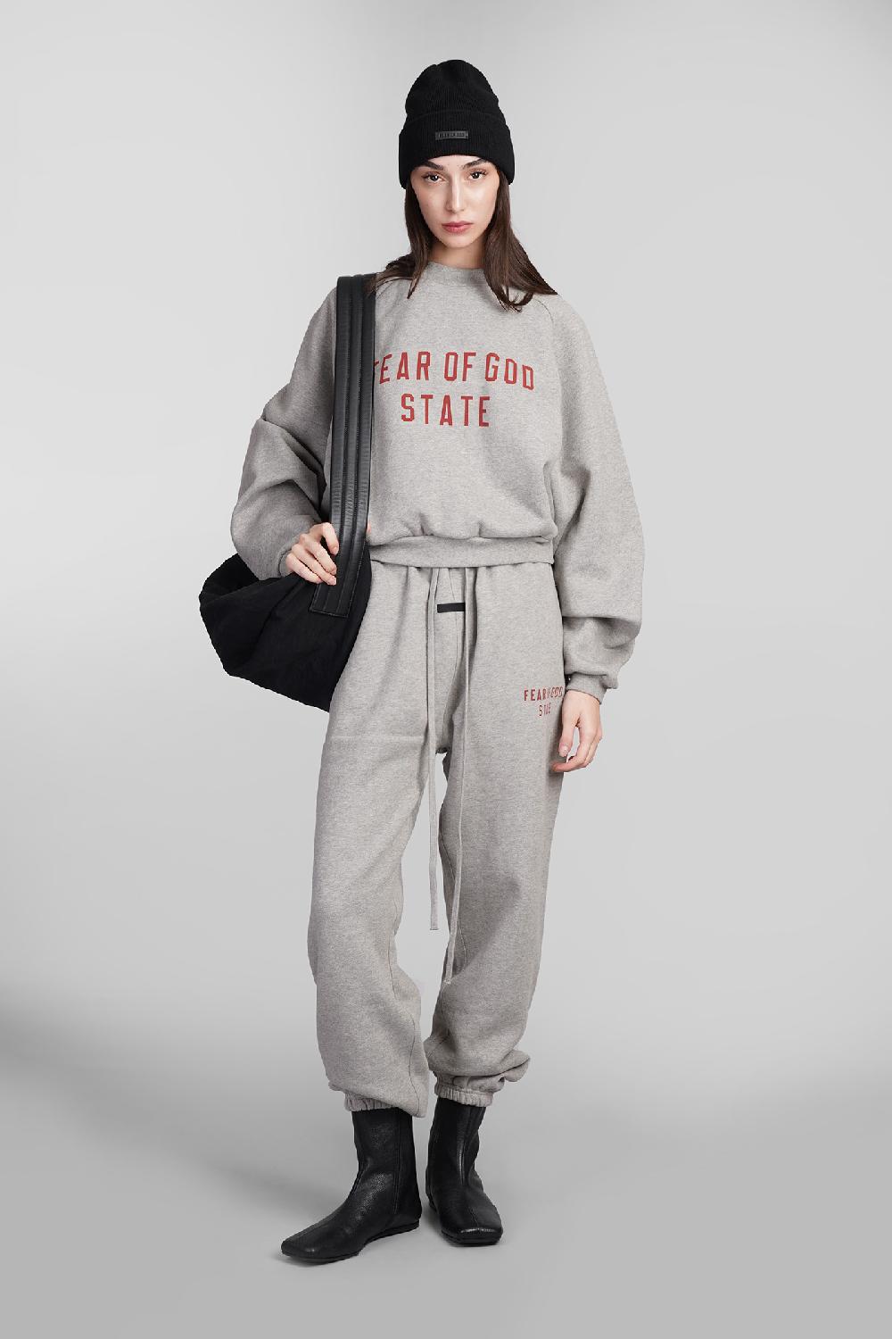 Deliberti Fear of God Essentials Felpa in cotone grigio cod. 409710 - Deliberti The Luxury Shopping ACQUISTA ORA